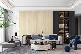 湘潭轻奢风格-客厅