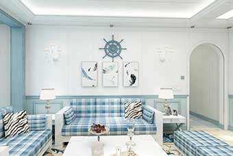 湘潭地中海风格-客厅